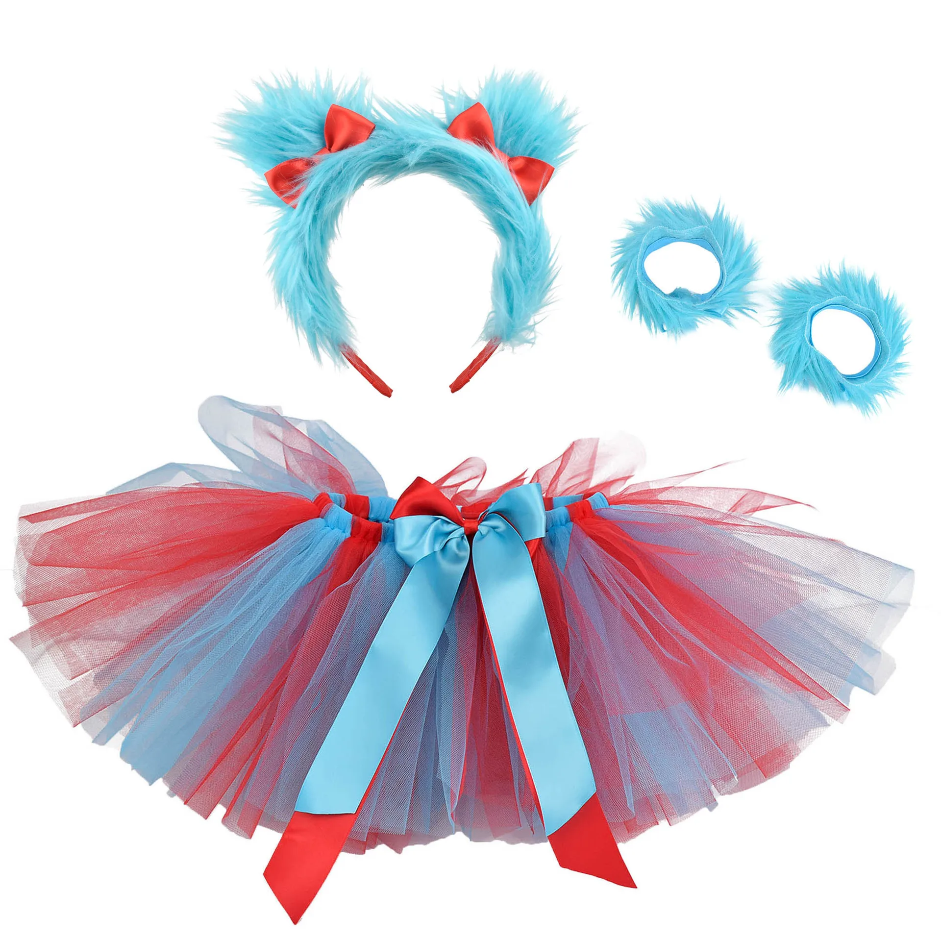 Photography Outfit - Saia tutu vermelha turquesa coisa 1