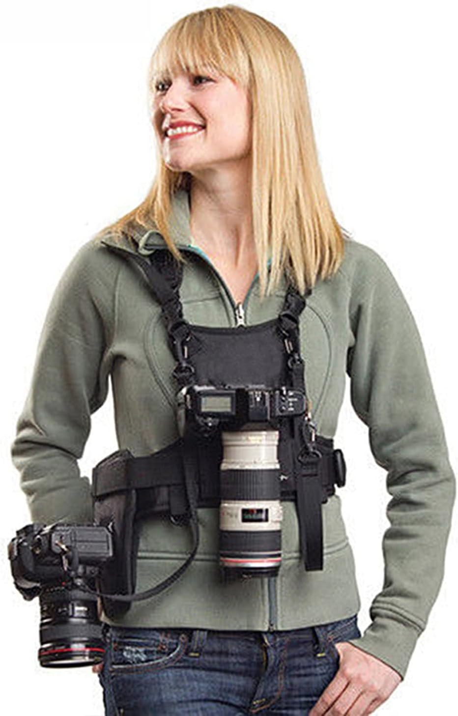 Photography Zone System - DSLR Camera Double Shoulder Strap, Peito