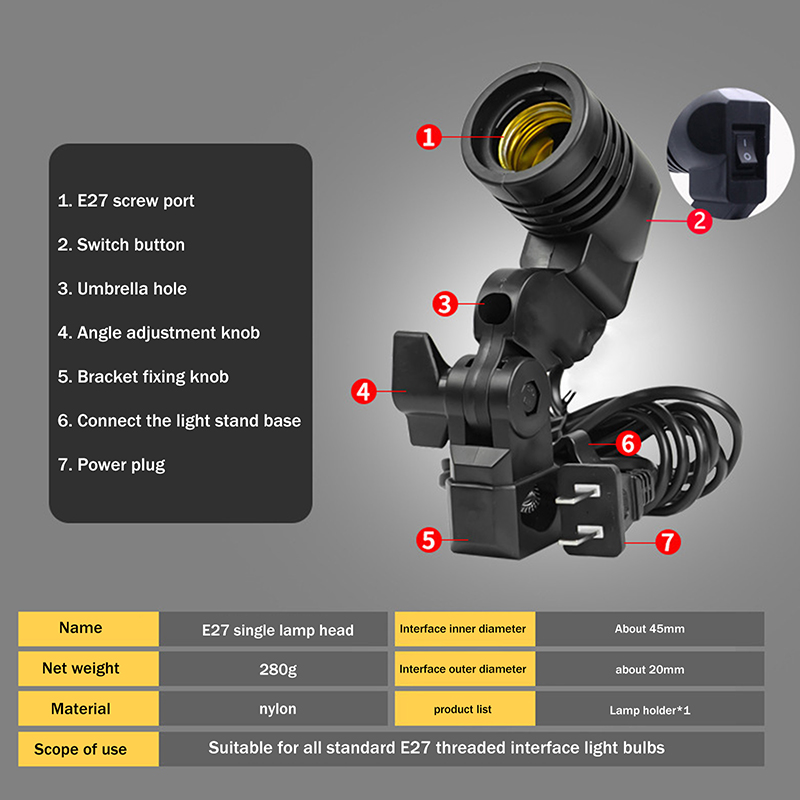 E27 ac soquete lâmpada de cabe - Photography Bulb avaliação e preço
