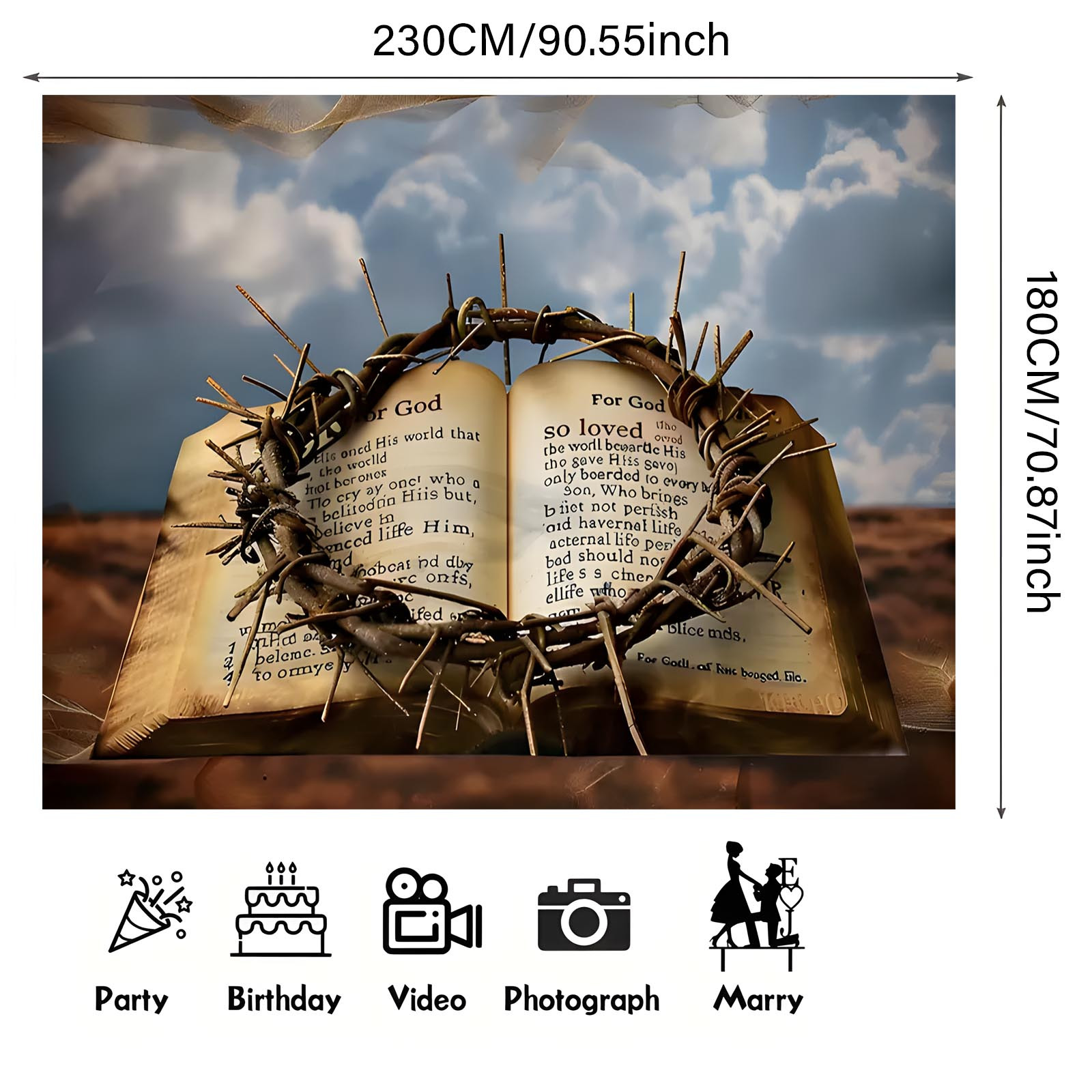 1pc livro religioso e coroa de - Photography Yearbook avaliação e preço