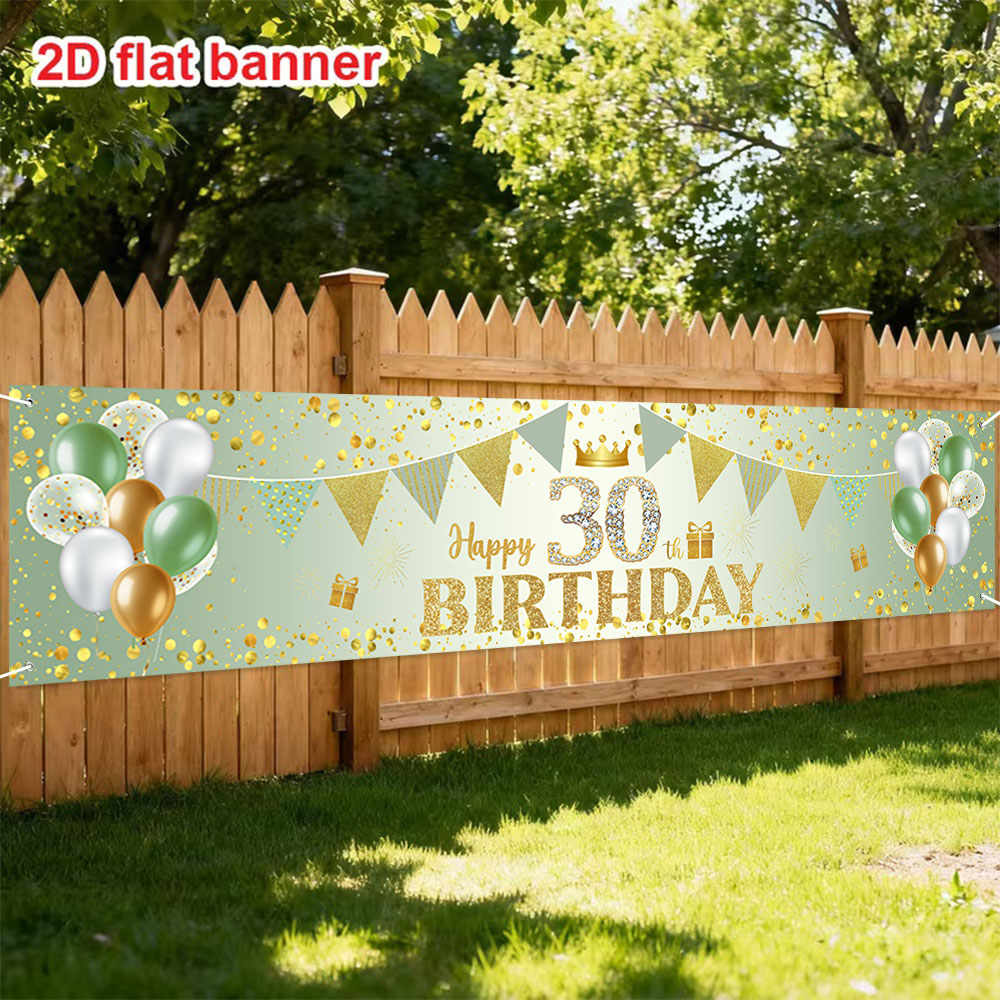 Banner de Aniversário Verde Do - Photography Aesthetic avaliação e preço